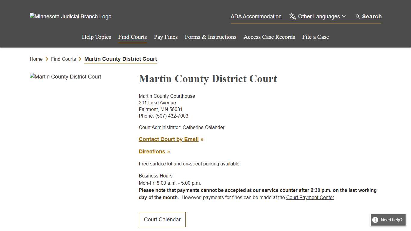Martin County District Court